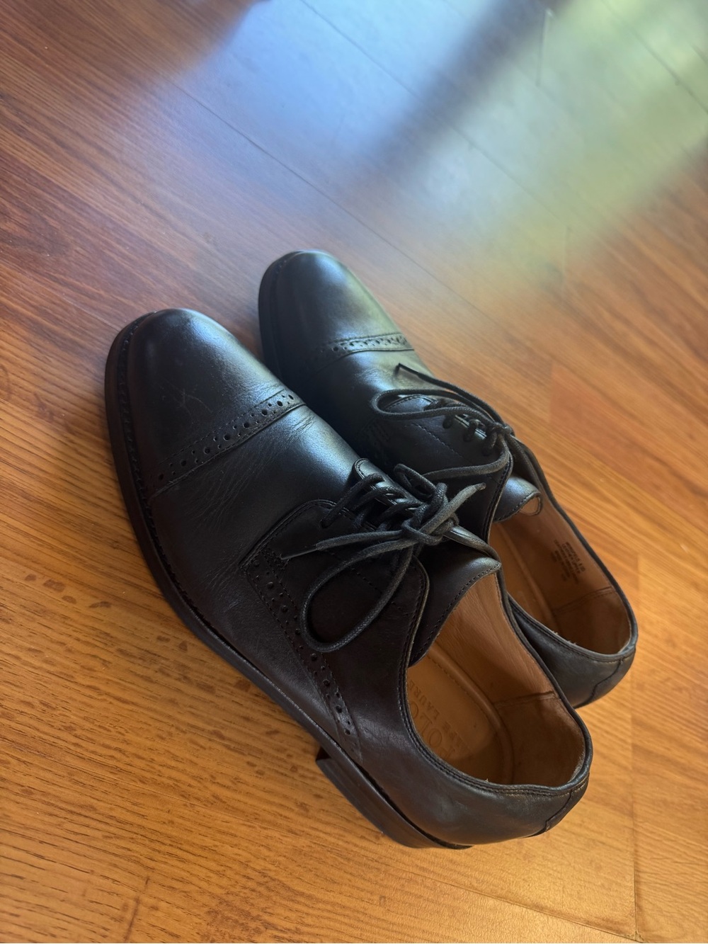 Polo by Ralph Lauren Black Leather Lace-Up Derby Shoes